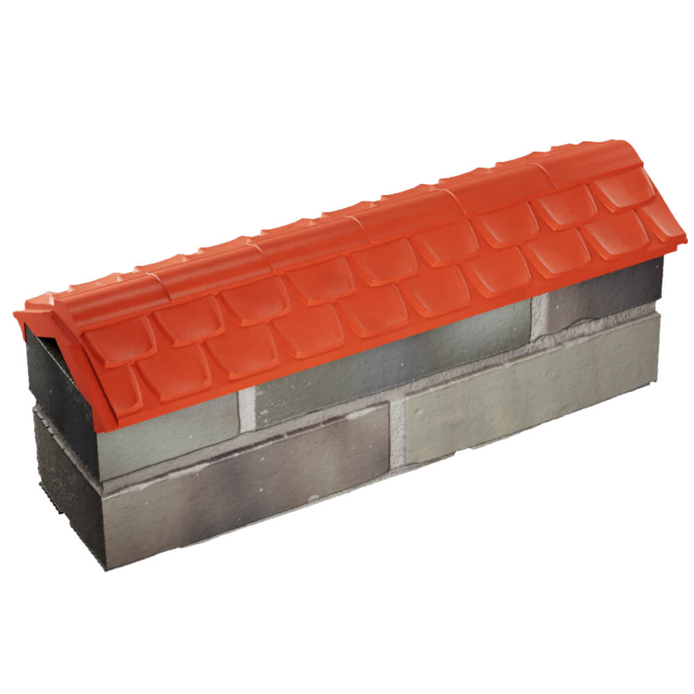 Парапет Zking Эльбрус Красный с посадкой на 0.5 кирпича (130мм) в Обнинске фото