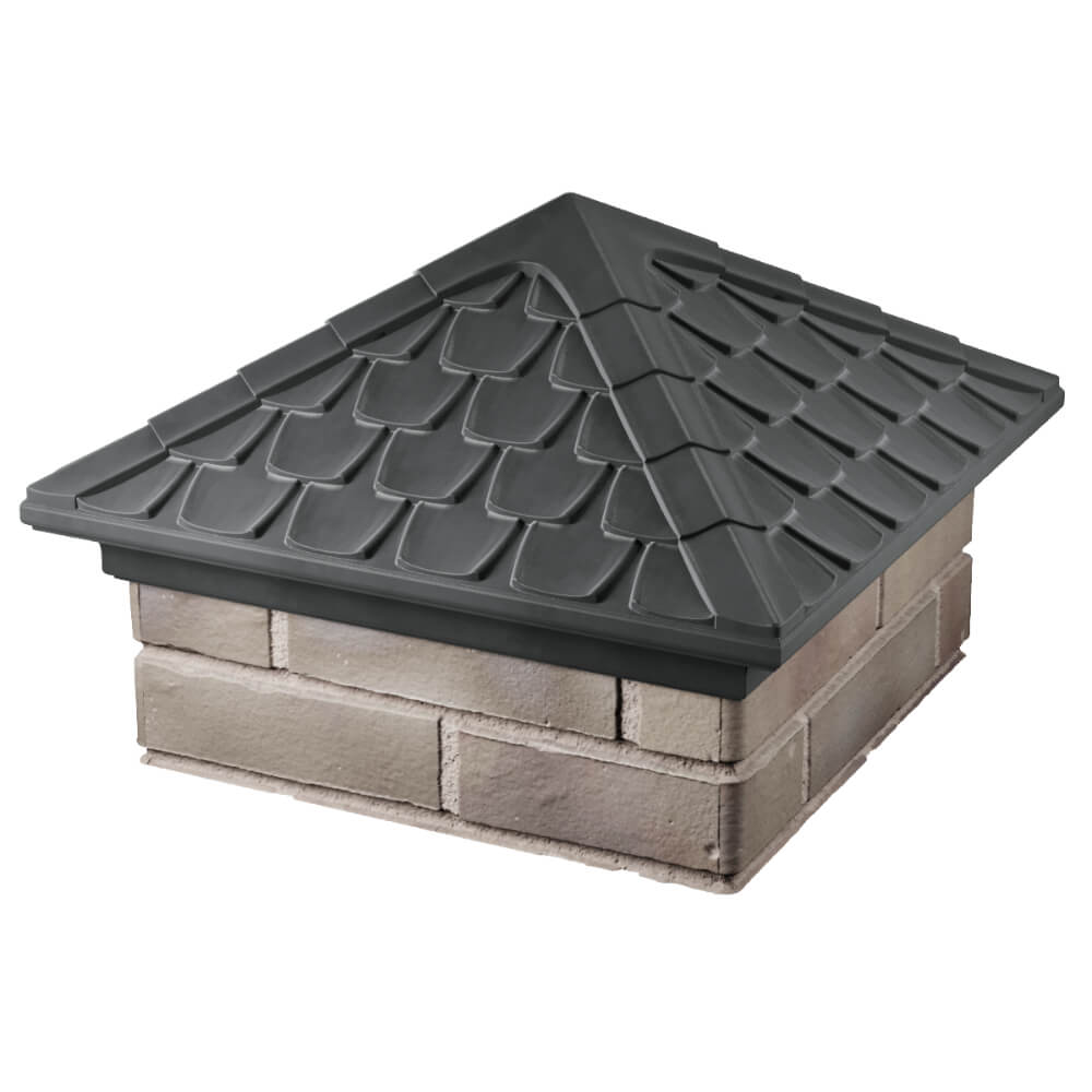 Колпак Zking Эльбрус Серый на столб 1.5х1.5 кирпича (385х385мм) в Обнинске фото