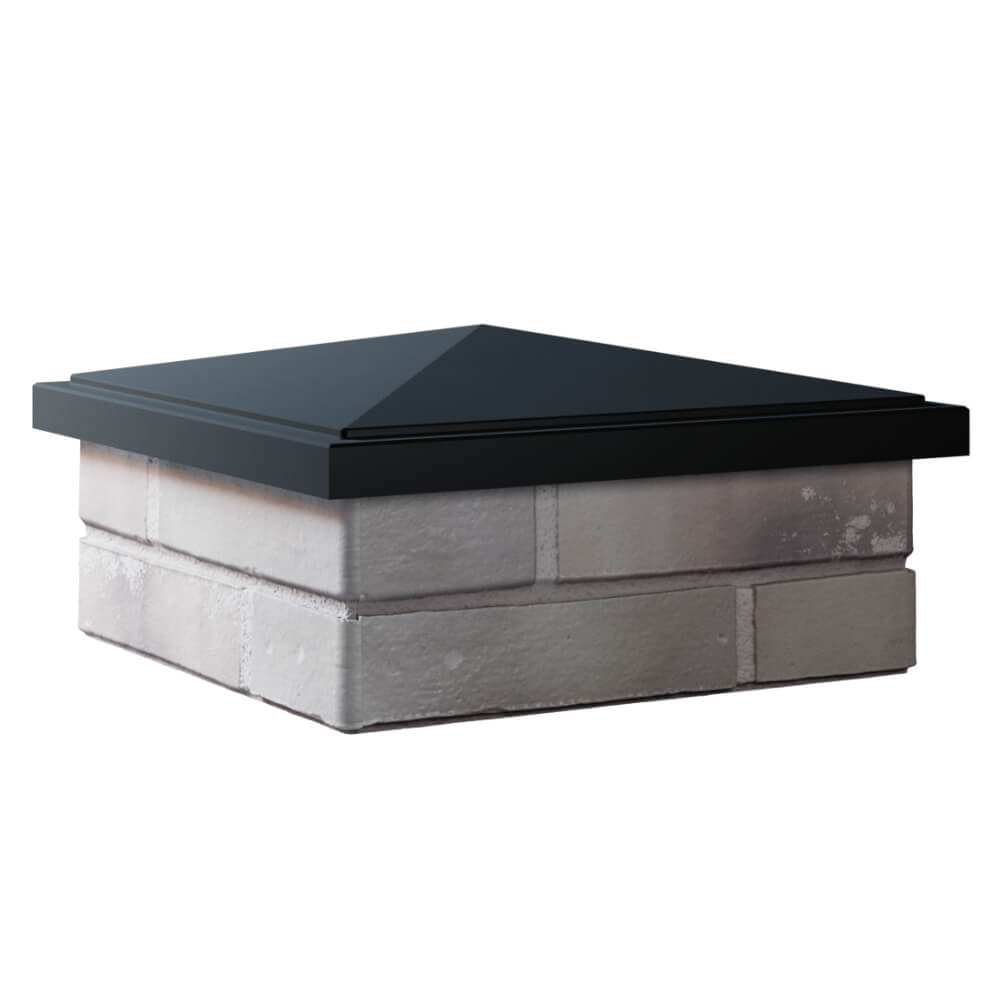 Колпак Zking БонаМоно Черный на столб 1.5х1.5 кирпича (385х385, 400х400мм) в Обнинске фото