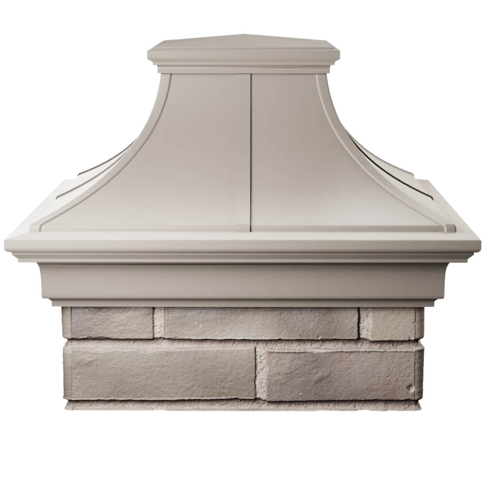 Колпак Zking Монблан Премиум Бежевый на столб 1.5х1.5 кирпича (385х385мм) Обнинск фото