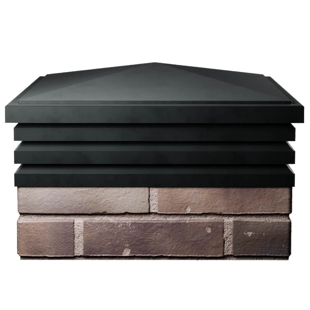 Колпак Zking Бона ХайТек Черный на столб 2х2 кирпича (513х513мм) Обнинск фото