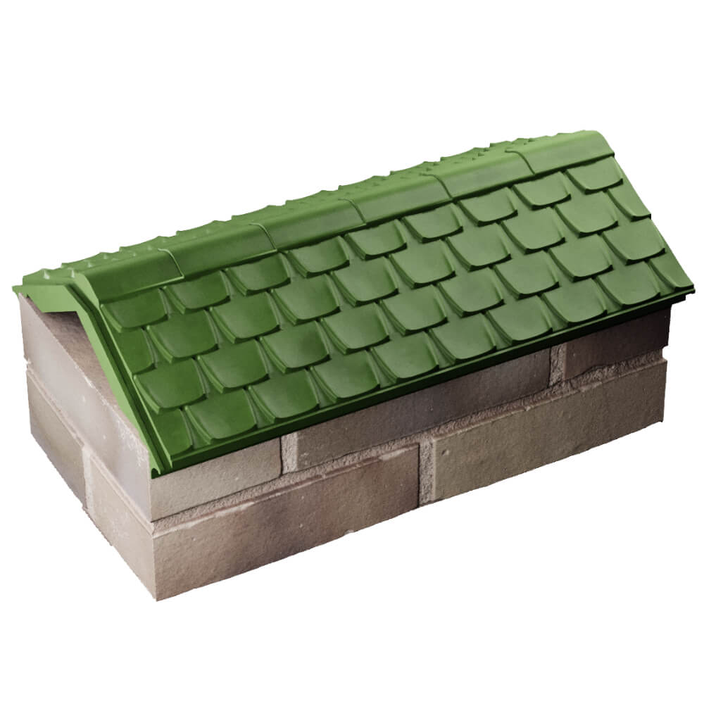 Парапет Zking Эльбрус Зеленый с посадкой на 1 кирпич (255мм) в Обнинске фото