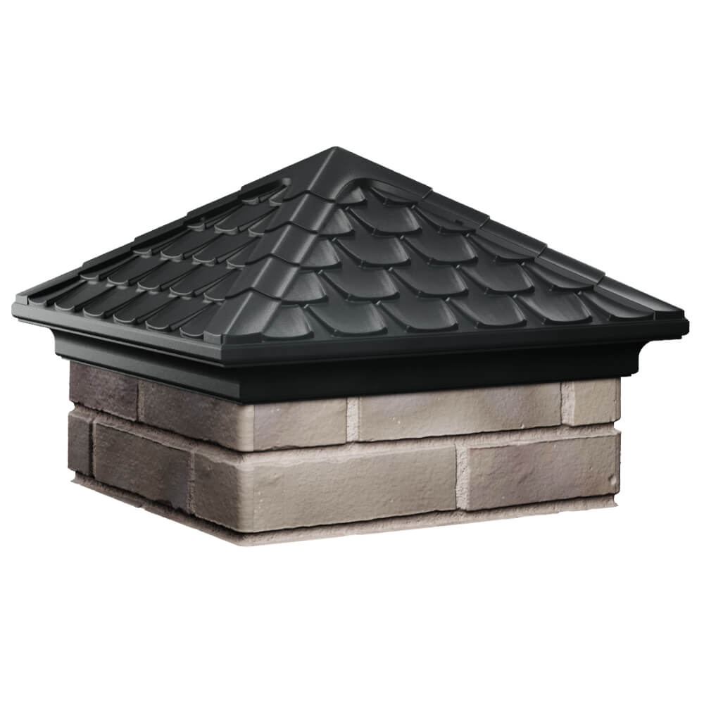 Колпак Zking Эльбрус Черный на столб 1.5х1.5 кирпича (385х385мм) в Обнинске фото