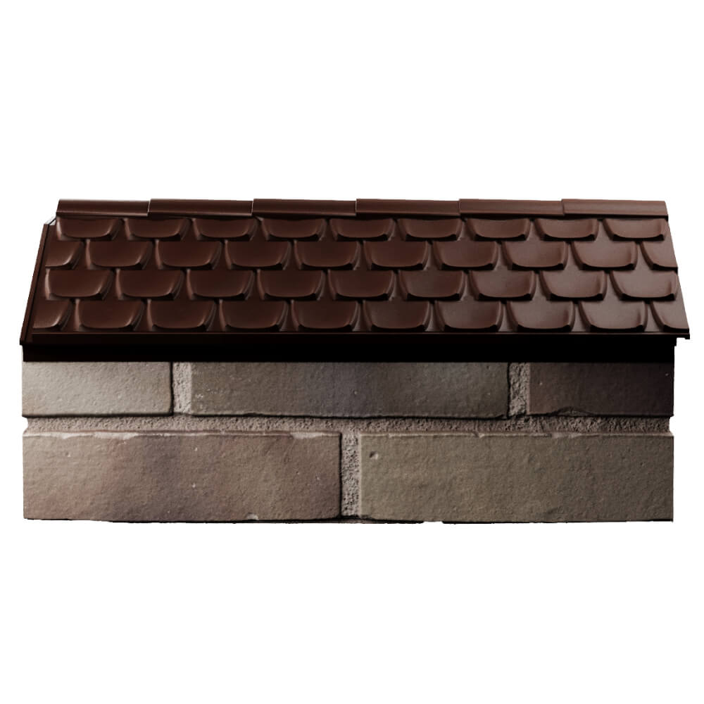 Парапет Zking Эльбрус Коричневый с посадкой на 1 кирпич (255мм) в Обнинске фото