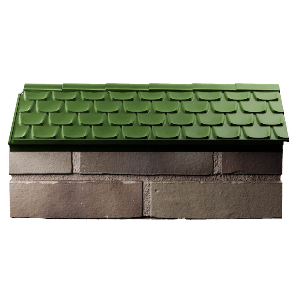 Парапет Zking Эльбрус Зеленый с посадкой на 1 кирпич (255мм) в Обнинске фото