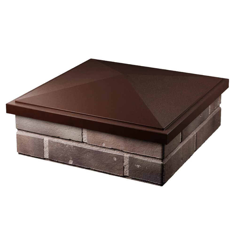 Колпак Zking БонаМоно Коричневый на столб 2х2 кирпича (515х515, 530х530мм) в Обнинске фото