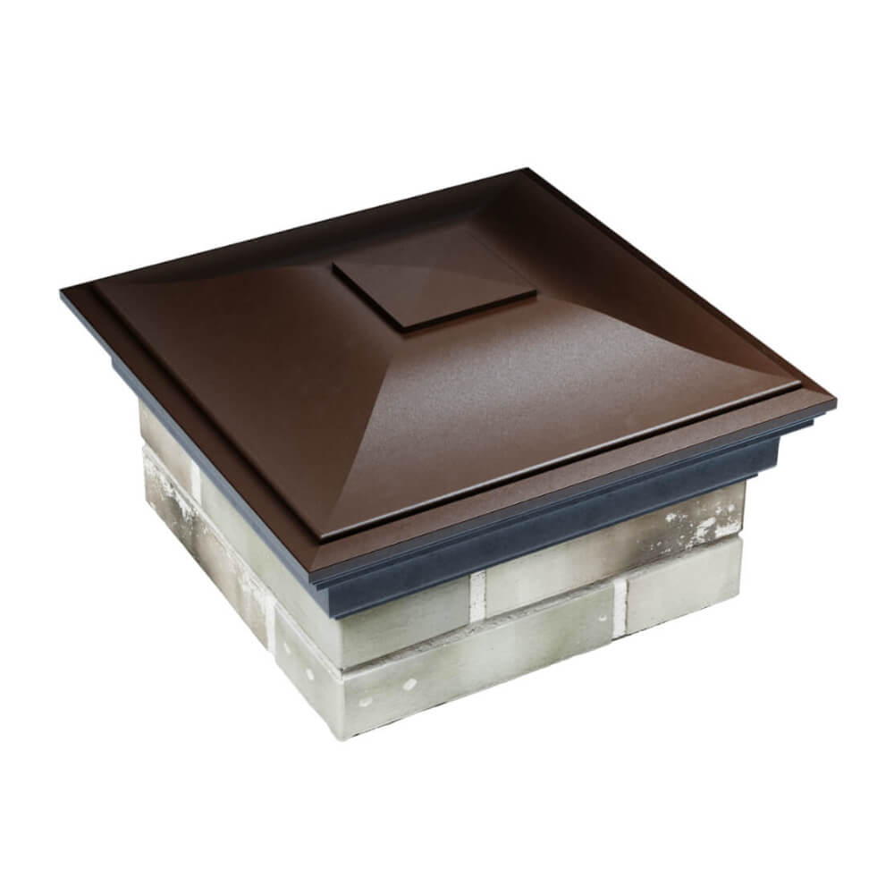 Колпак Zking Монблан Коричневый на столб 1.5х1.5 еврокирпича 0.7НФ (355х355мм) в Обнинске фото