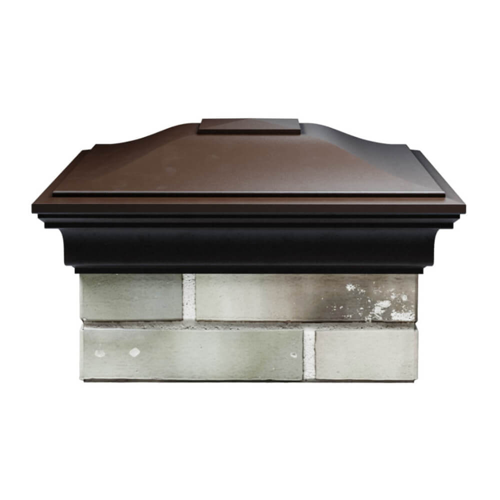 Колпак Zking Монблан Коричневый на столб 1.5х1.5 еврокирпича 0.7НФ (355х355мм) Обнинск фото