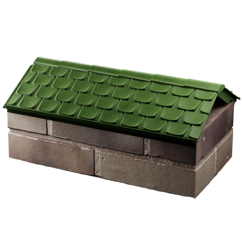 Парапет Zking Эльбрус Зеленый с посадкой на 1 кирпич (255мм) в Обнинске фото