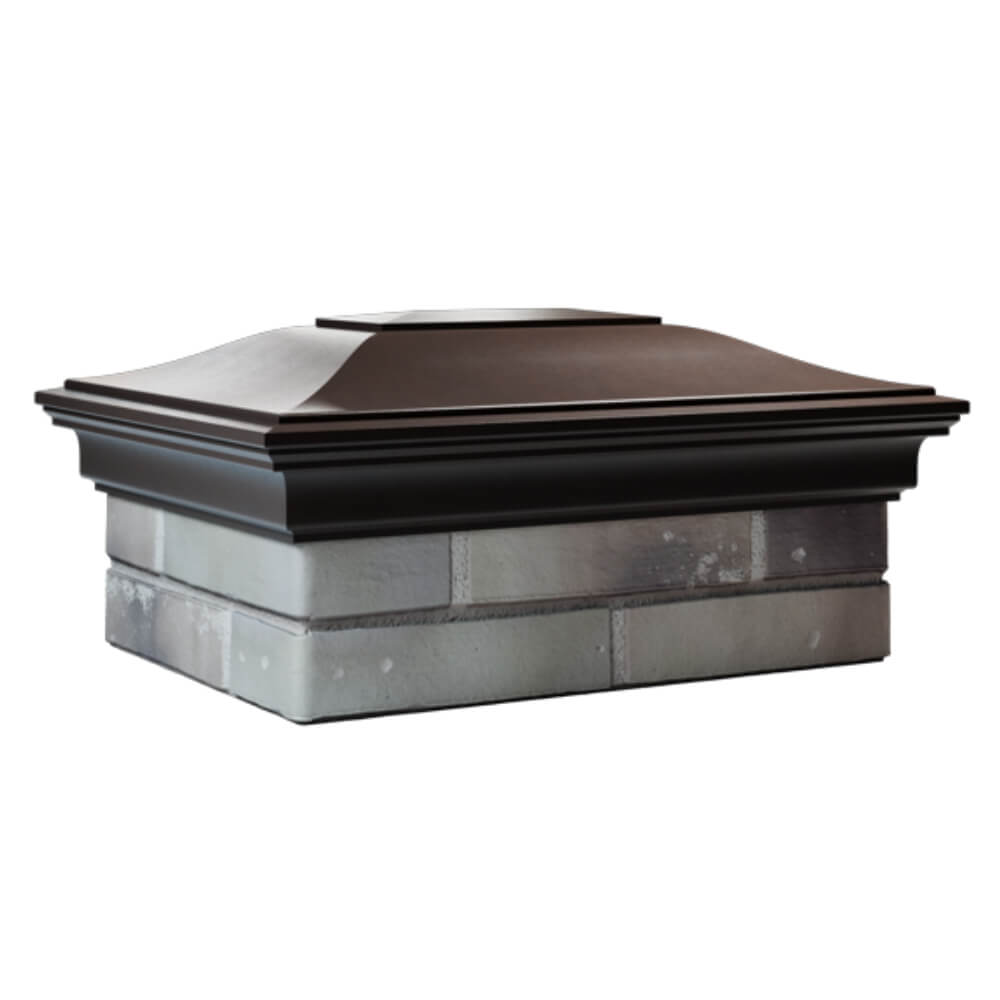 Колпак Zking Монблан Коричневый на столб 2х1.5 кирпича (515х385мм) в Обнинске фото