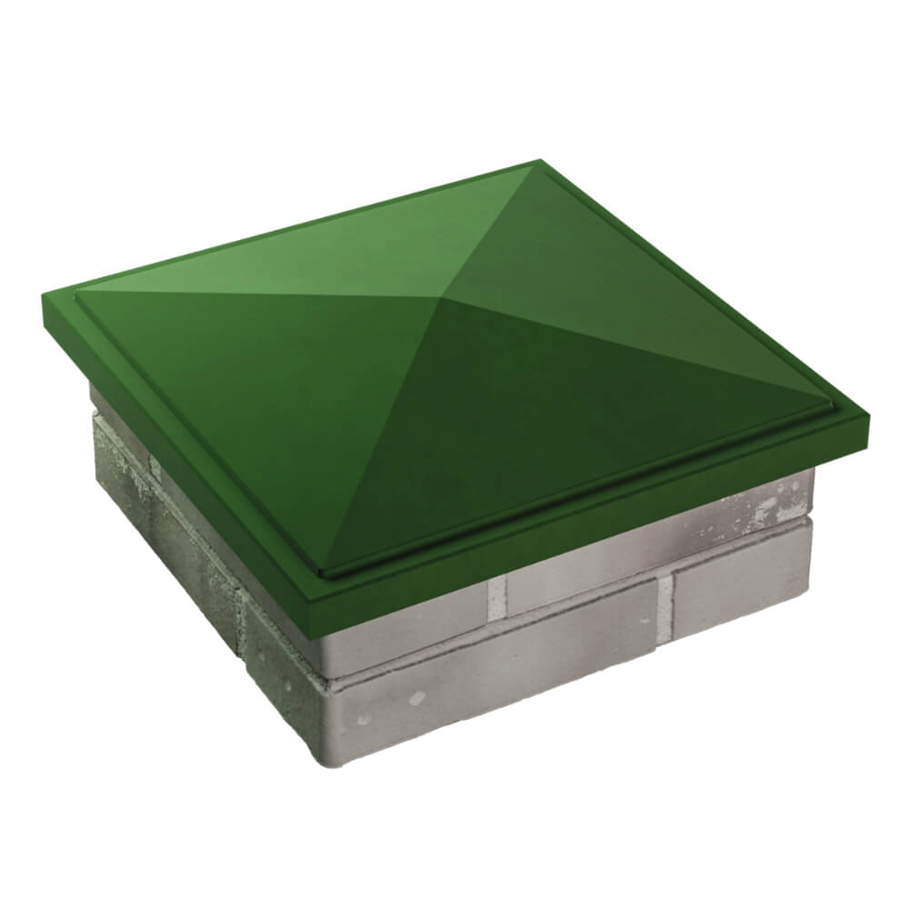 Колпак Zking БонаМоно Зеленый на столб 1.5х1.5 кирпича (385х385, 400х400мм) в Обнинске фото