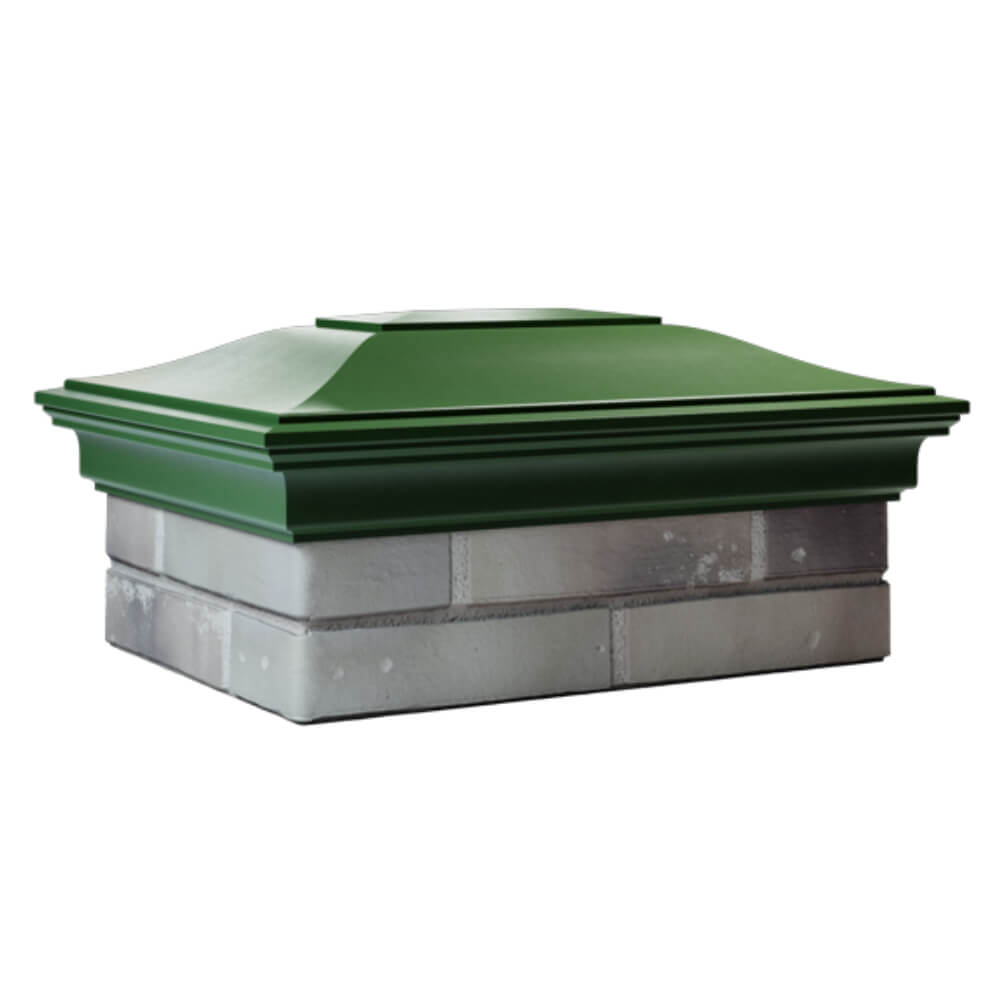 Колпак Zking Монблан Зеленый на столб 2х1.5 кирпича (515х385мм) в Обнинске фото