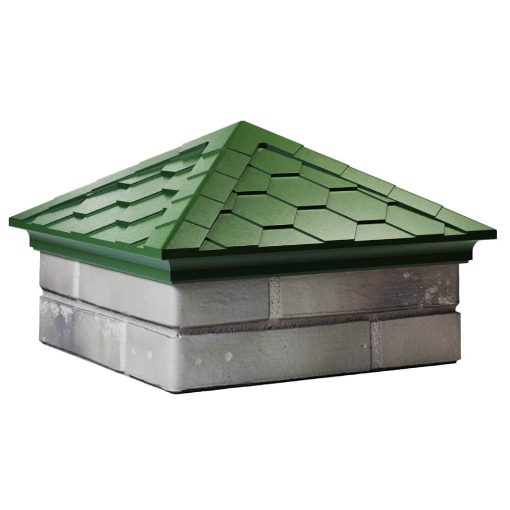 Колпак Zking Эверест Зеленый на столб 1.5х1.5 кирпича (390х390мм) в Обнинске фото