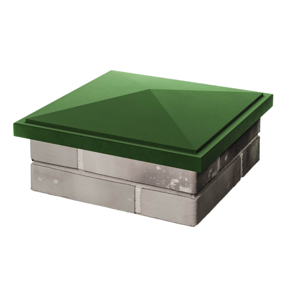 Колпак Zking БонаМоно Зеленый на столб 1.5х1.5 кирпича (385х385, 400х400мм) в Обнинске фото