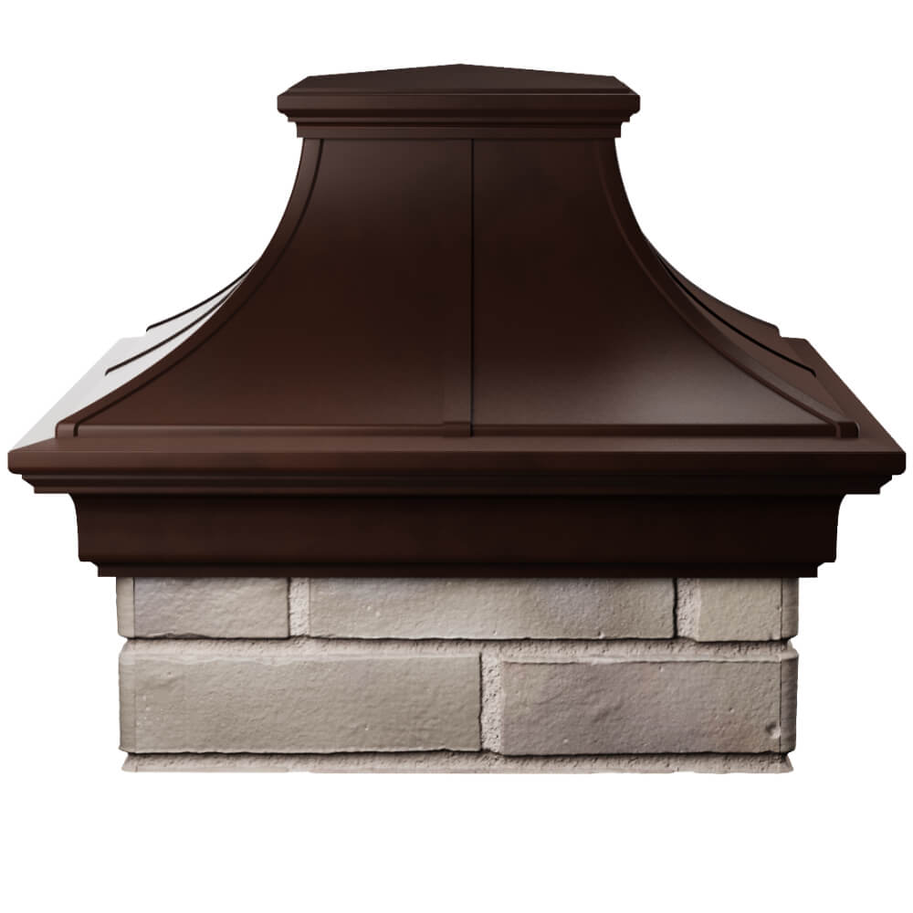 Колпак Zking Монблан Премиум Коричневый на столб 1.5х1.5 кирпича (385х385мм) Обнинск фото