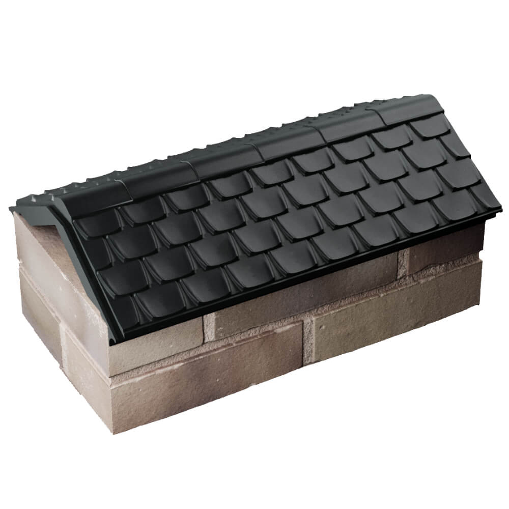 Парапет Zking Эльбрус Черный с посадкой на 1 кирпич (255мм) в Обнинске фото