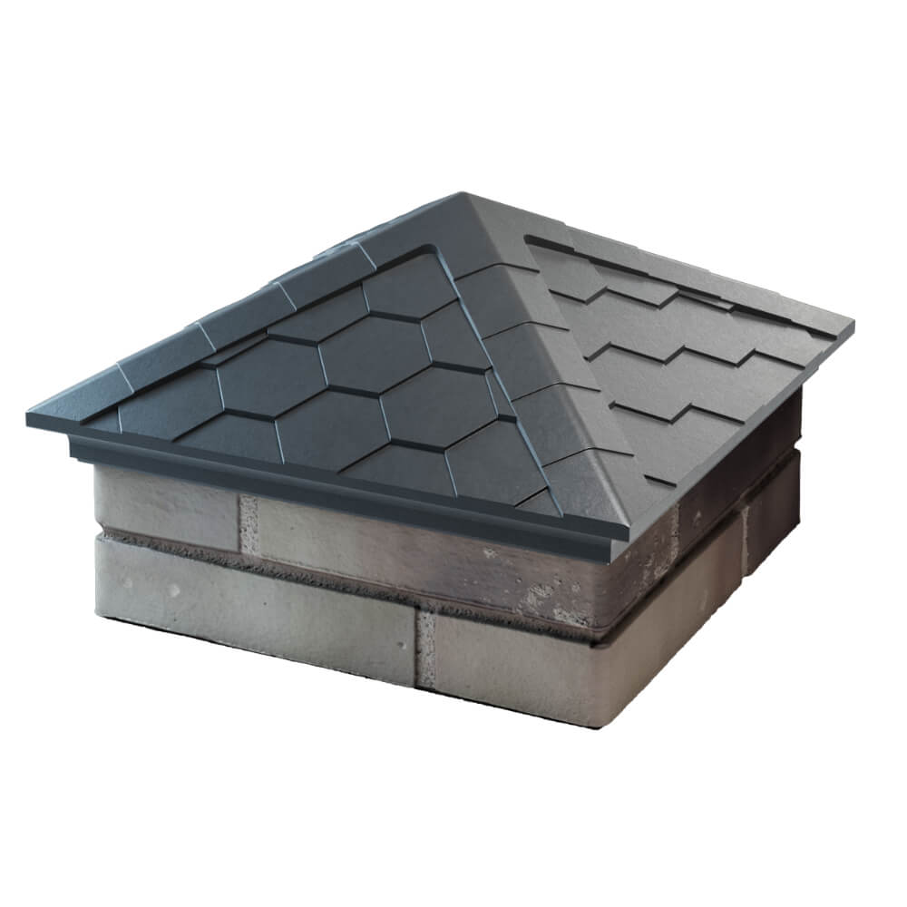 Колпак Zking Эверест Серый на столб 1.5х1.5 кирпича (390х390мм) в Обнинске фото