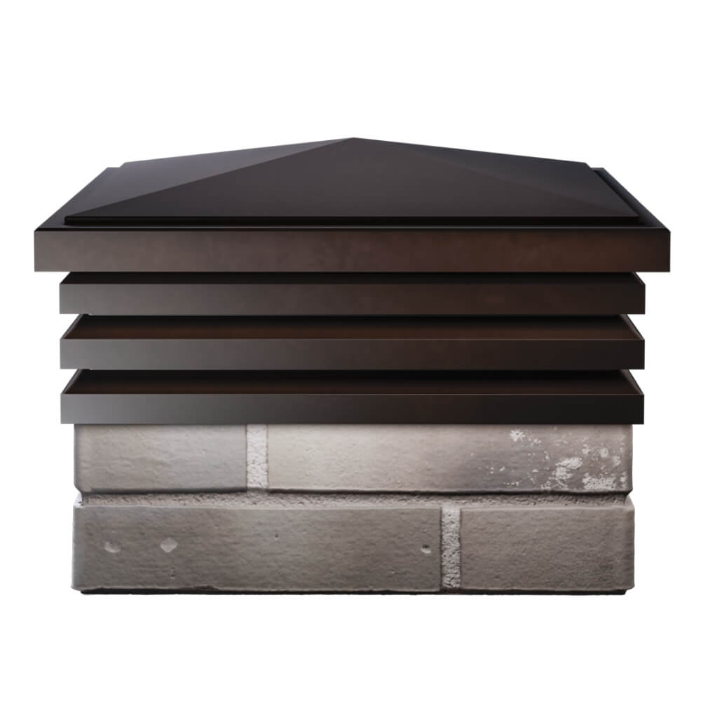 Колпак Zking Бона ХайТек Коричневый на столб 1.5х1.5 кирпича (385х385мм) Обнинск фото