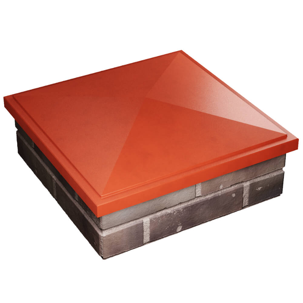 Колпак Zking БонаМоно Красный на столб 2х2 кирпича (515х515, 530х530мм) в Обнинске фото