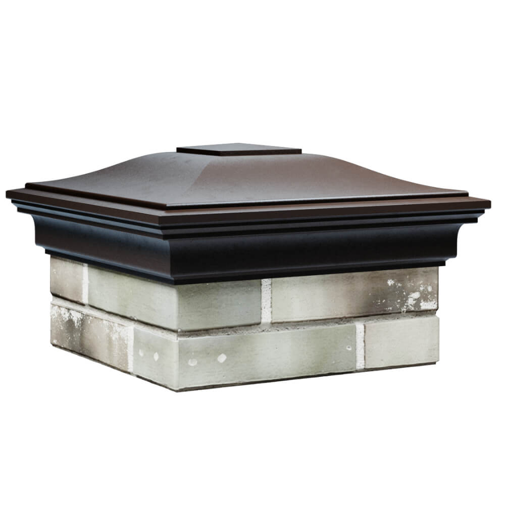 Колпак Zking Монблан Коричневый на столб 1.5х1.5 кирпича (385х385мм) в Обнинске фото