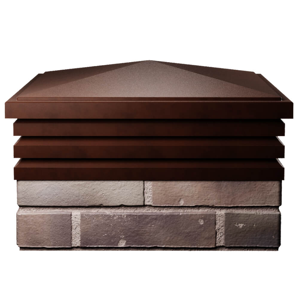 Колпак Zking Бона ХайТек Коричневый на столб 2х2 кирпича (513х513мм) Обнинск фото