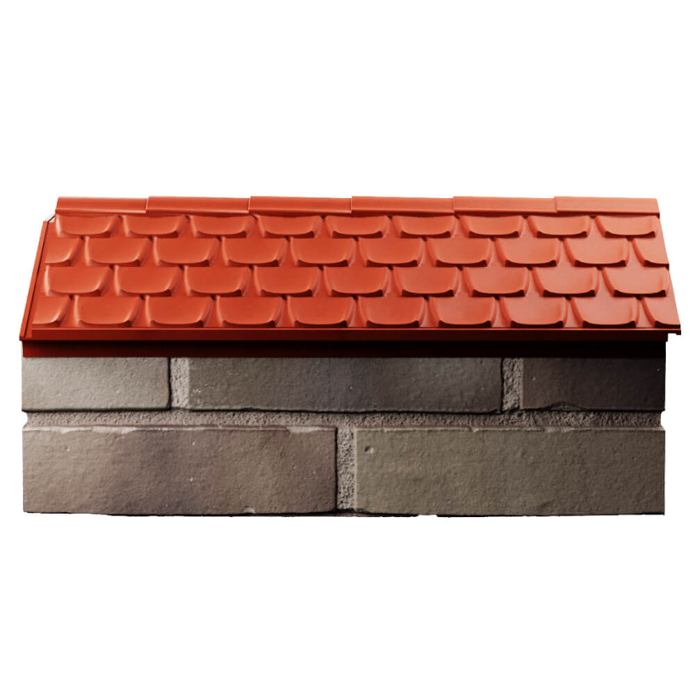 Парапет Zking Эльбрус Красный с посадкой на 1 кирпич (255мм) в Обнинске фото