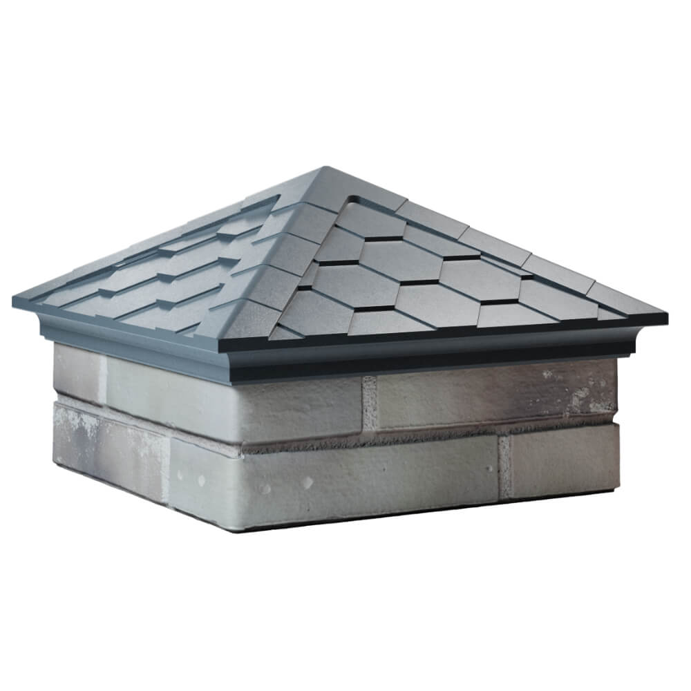 Колпак Zking Эверест Серый на столб 1.5х1.5 кирпича (390х390мм) в Обнинске фото