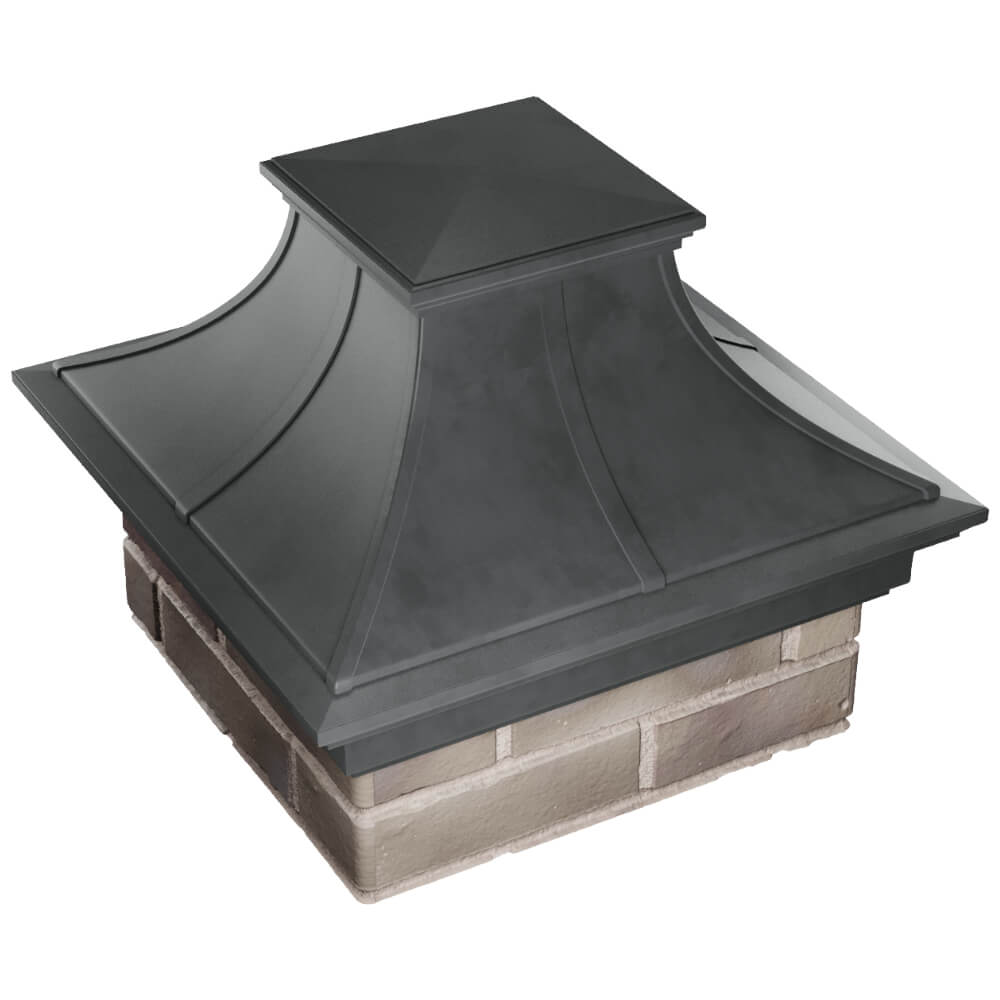 Колпак Zking Монблан Премиум Серый на столб 1.5х1.5 кирпича (385х385мм) в Обнинске фото