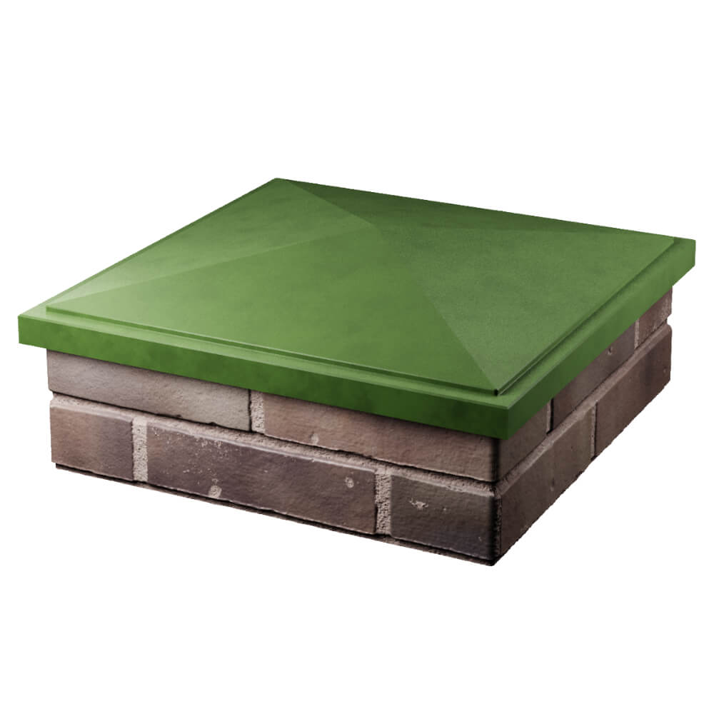 Колпак Zking БонаМоно Зеленый на столб 2х2 кирпича (515х515, 530х530мм) в Обнинске фото