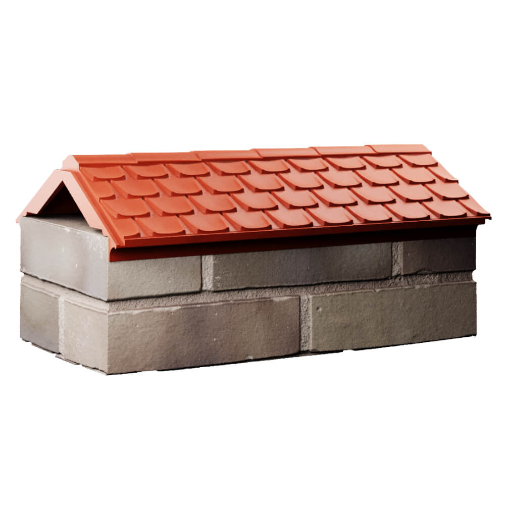 Парапет Zking Эльбрус Красный с посадкой на 1 кирпич (255мм) Обнинск фото