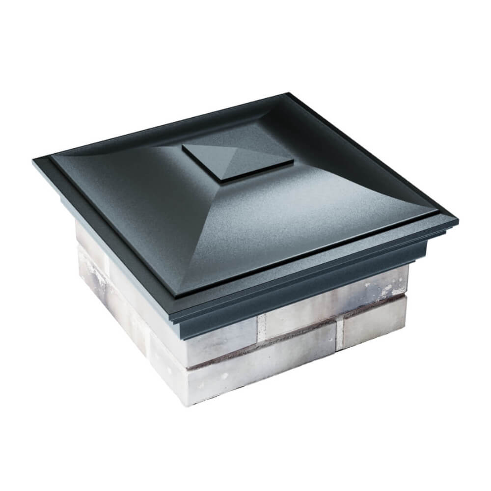 Колпак Zking Монблан Черный на столб 1.5х1.5 еврокирпича 0.7НФ (355х355мм) в Обнинске фото