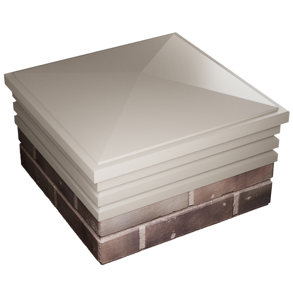 Колпак Zking Бона ХайТек Бежевый на столб 2х2 кирпича (513х513мм) в Обнинске фото