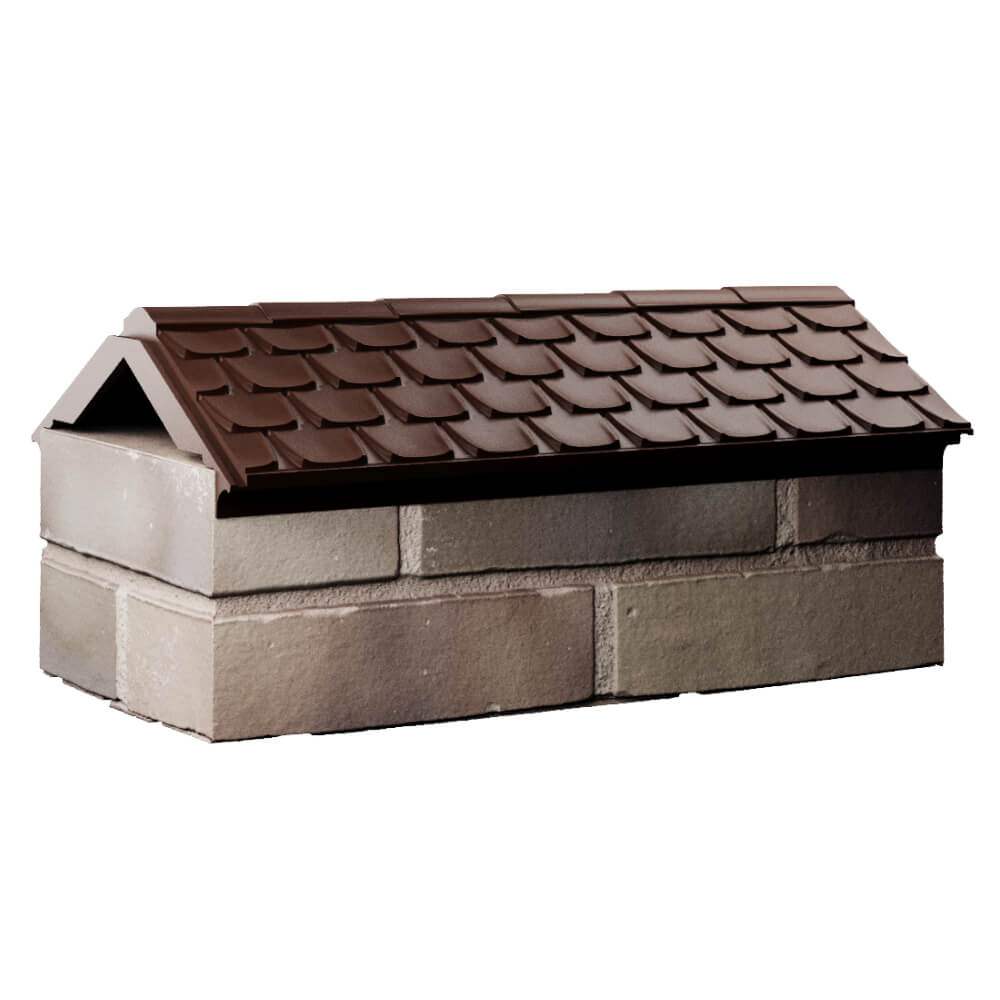 Парапет Zking Эльбрус Коричневый с посадкой на 1 кирпич (255мм) Обнинск фото