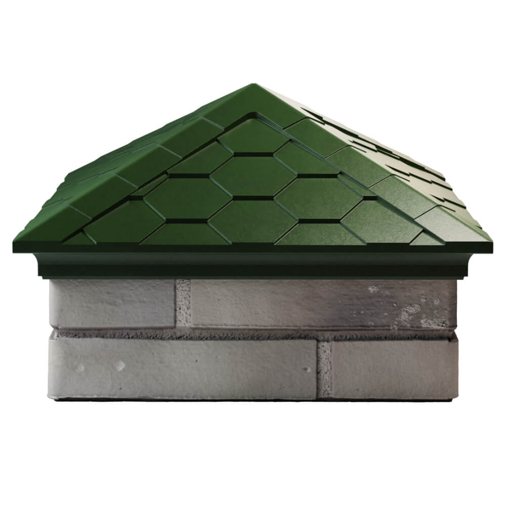 Колпак Zking Эверест Зеленый на столб 1.5х1.5 кирпича (390х390мм) Обнинск фото