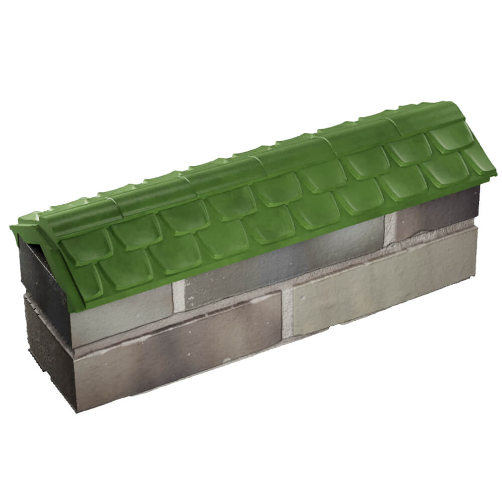 Парапет Zking Эльбрус Зеленый с посадкой на 0.5 кирпича (130мм) в Обнинске фото